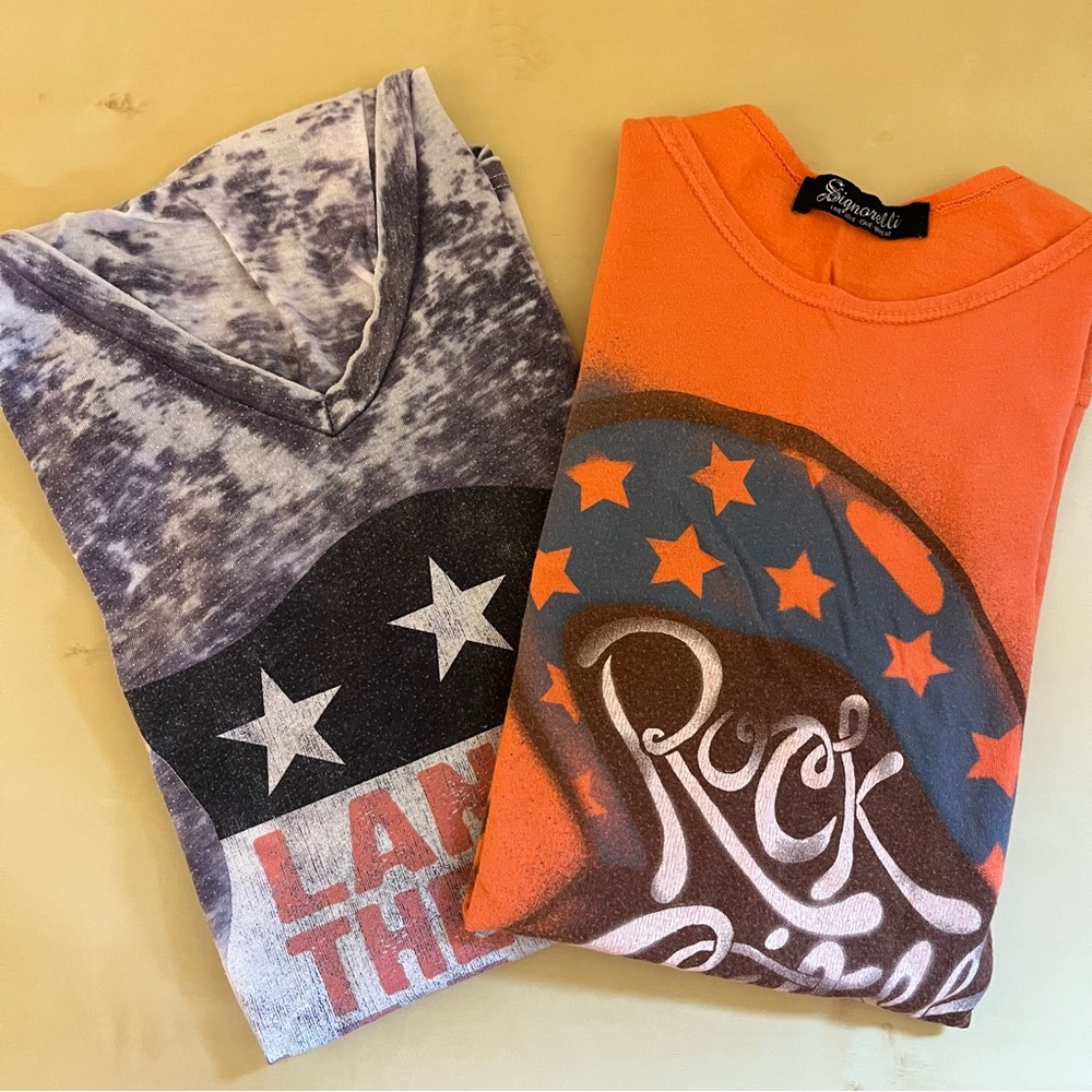 Signorelli Orange and Purple Graphic Tanks